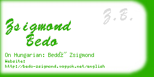 zsigmond bedo business card